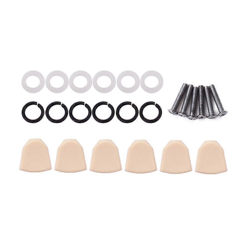 6PCS Tuning Peg Caps Polished Tuner Key Button Cap String Knob Handle