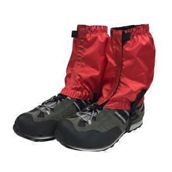 Lightweight Waterproof Hiking Gaiters for Shoes and Boots Adjustable Elastic Fit Mud and Snow Resistant Red