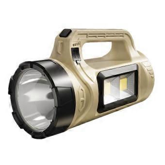 Ultra Bright Handheld Searchlight Solar Rechargeable Flashlight for Camping & Emergency