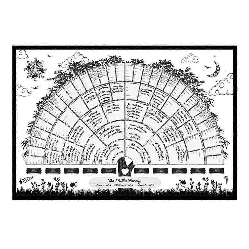 6-Generation Blank Family Tree Chart