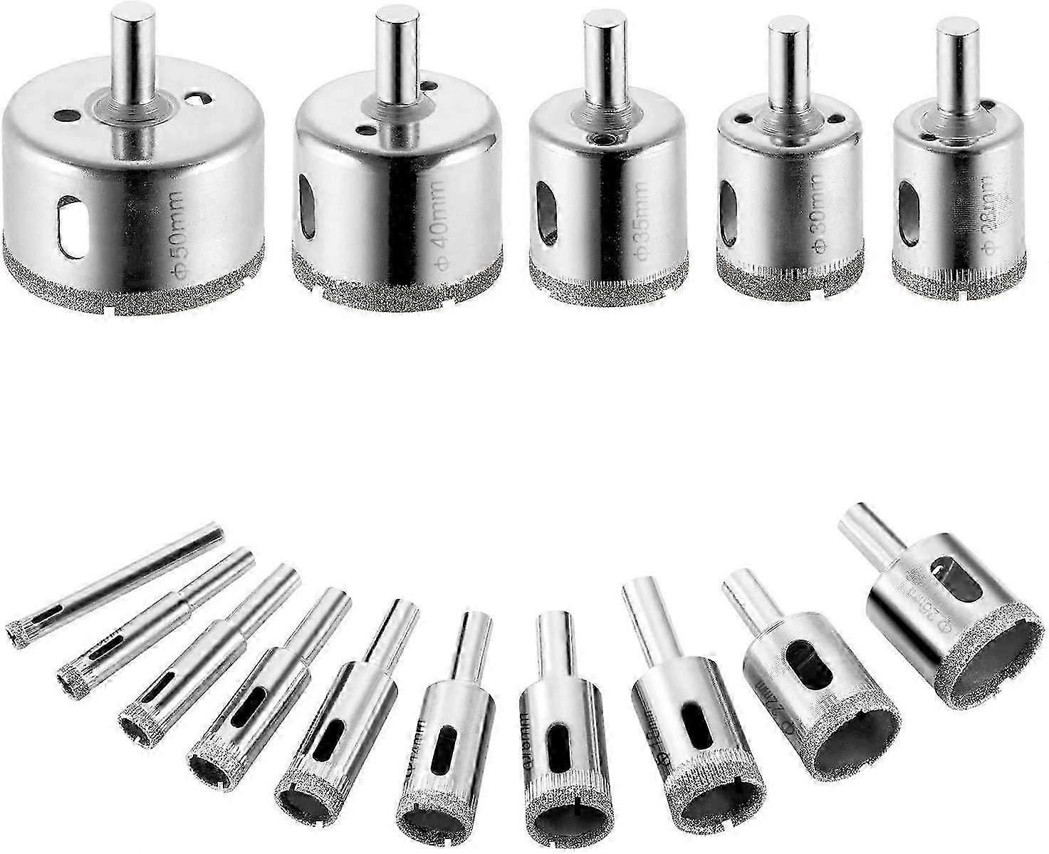 15pc Wet-Use Diamond Drill Bits