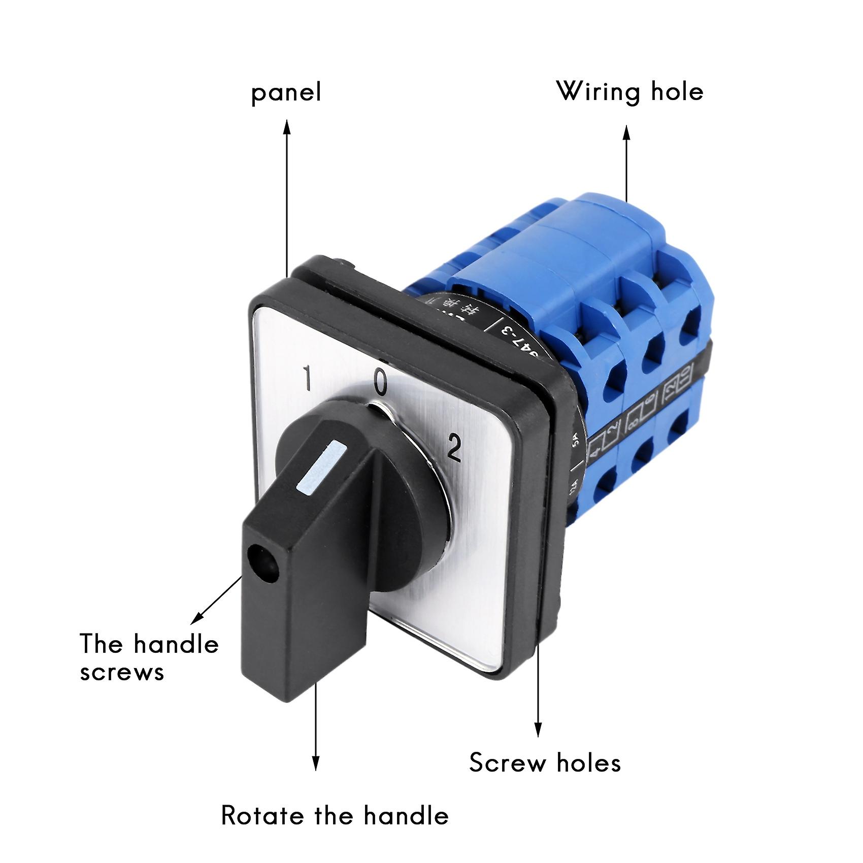 3 Positions On-Off-On Changeover Control Cam Switch 20A | Fruugo UK