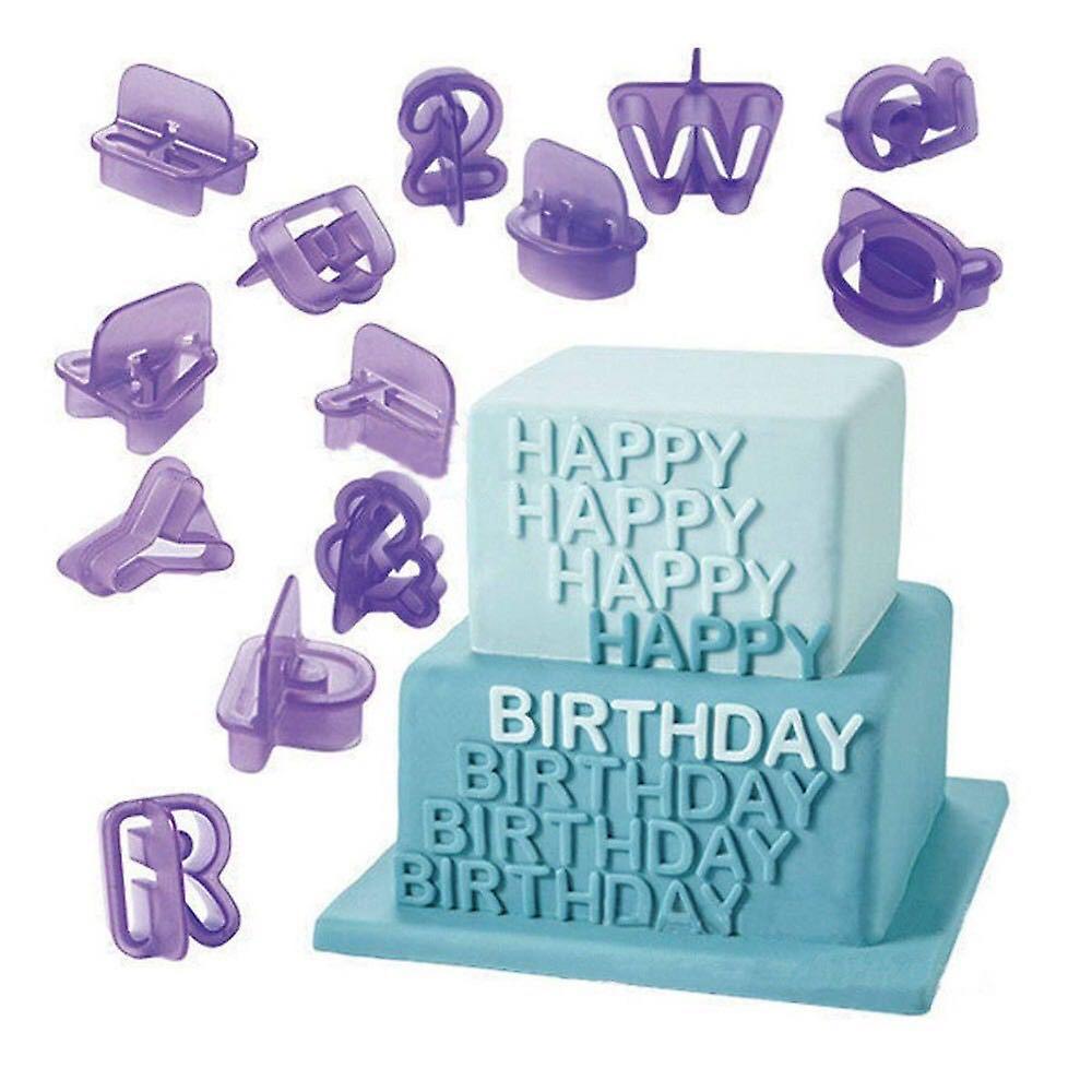 40Pcs Alphabet Letter Number Fondant Cake Biscuit Baking Mould Cookie Cutters