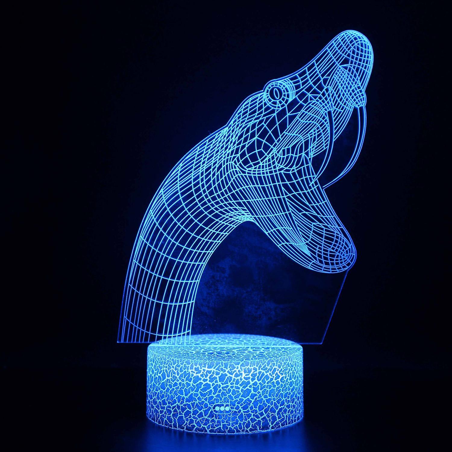 3D Touch Light Night 7 colors remote control Animal #1275