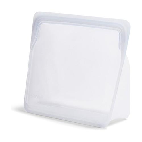 Large white silicone stand up bag 21x24 cm 1 unit (White)