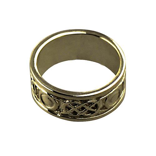 9ct Gold 8mm Celtic Wedding Ring Size Q