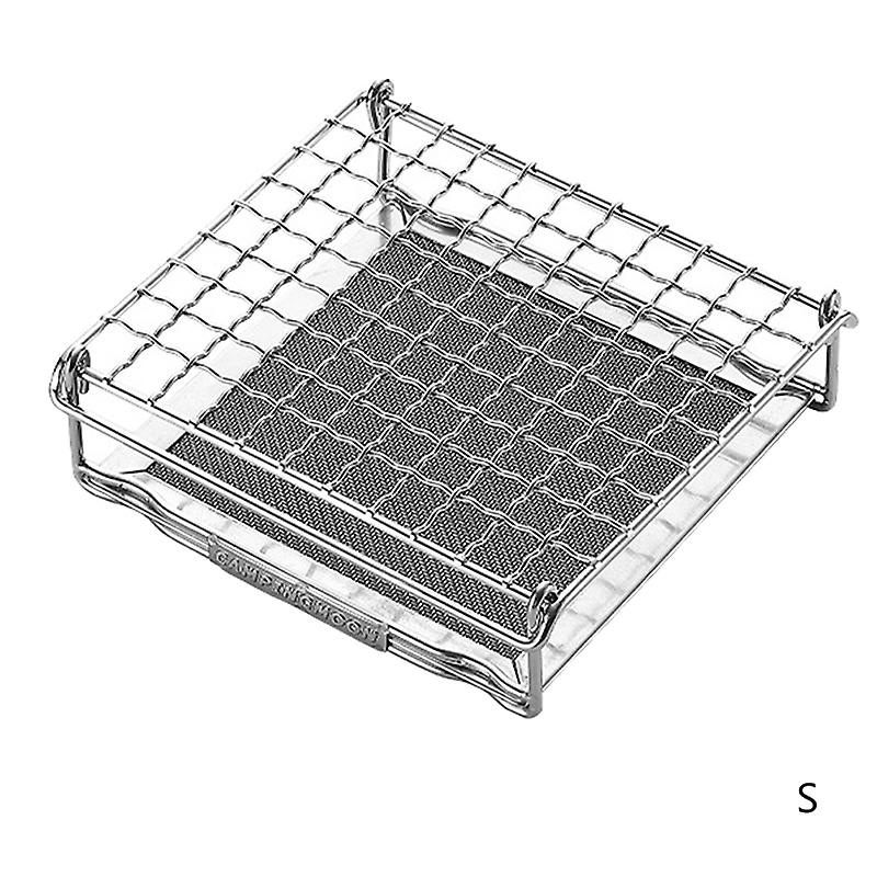 1pc Portable Stove Top Grill Net Mini Foldable Furnace Grill Rack Baking Holder
