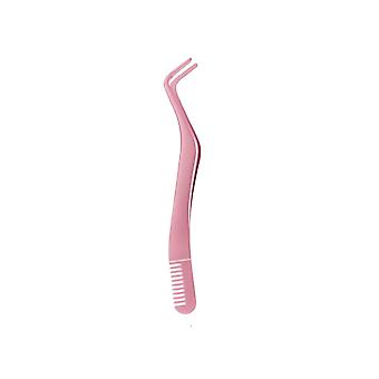 2 Pcs Eyelash Applicator Tool Eyelash Tweezers For False Lashes 2 In 1 Curved Lash Tweezers With Comb Upgraded