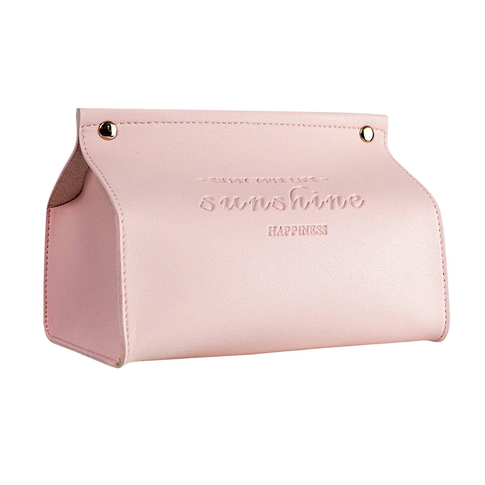 PU Leather Tissue Box Cover Holder Rectangular for Kitchen Office Decoration Green