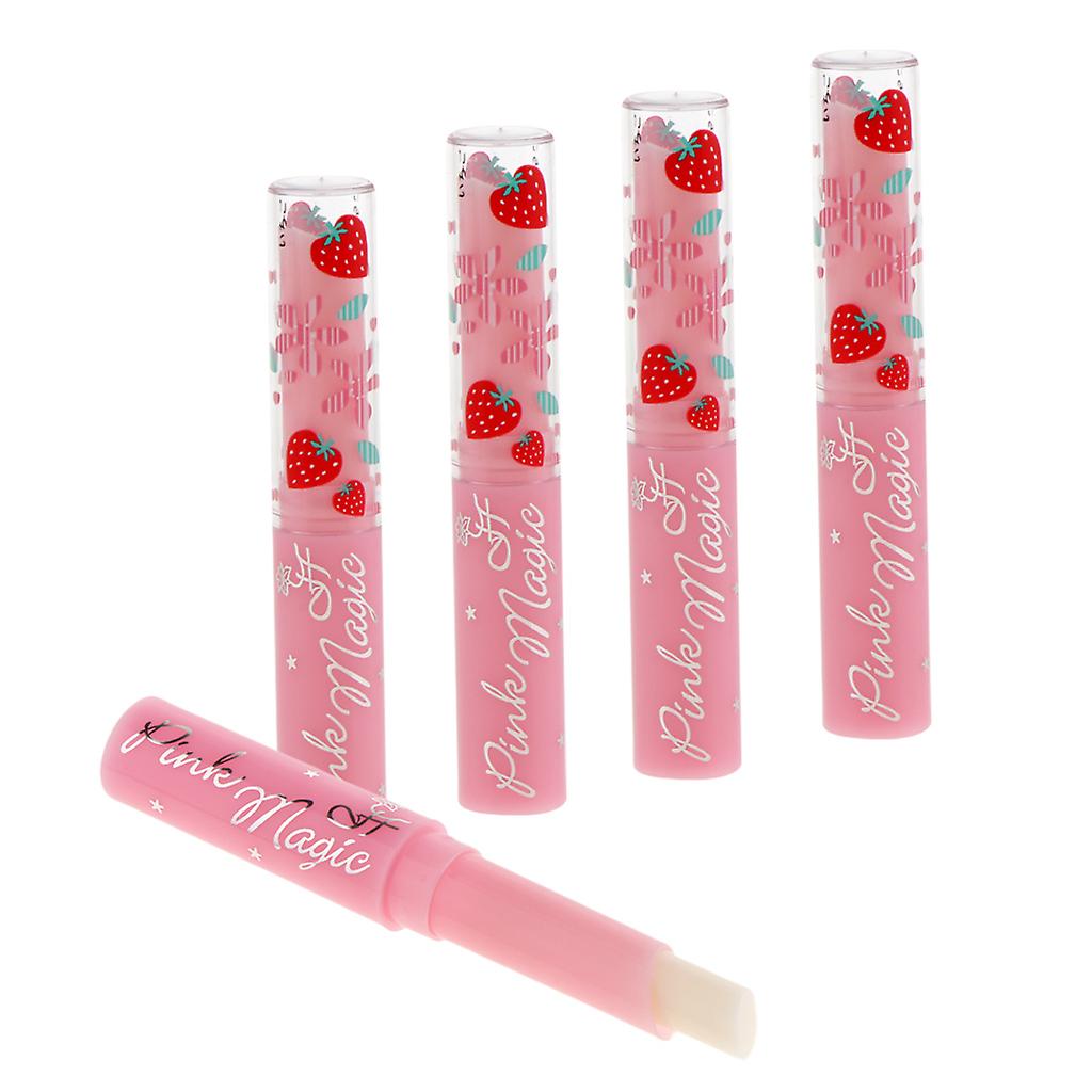 5 stuks aardbei lippenstift kleur veranderende langdurige hydraterende lippenbalsem