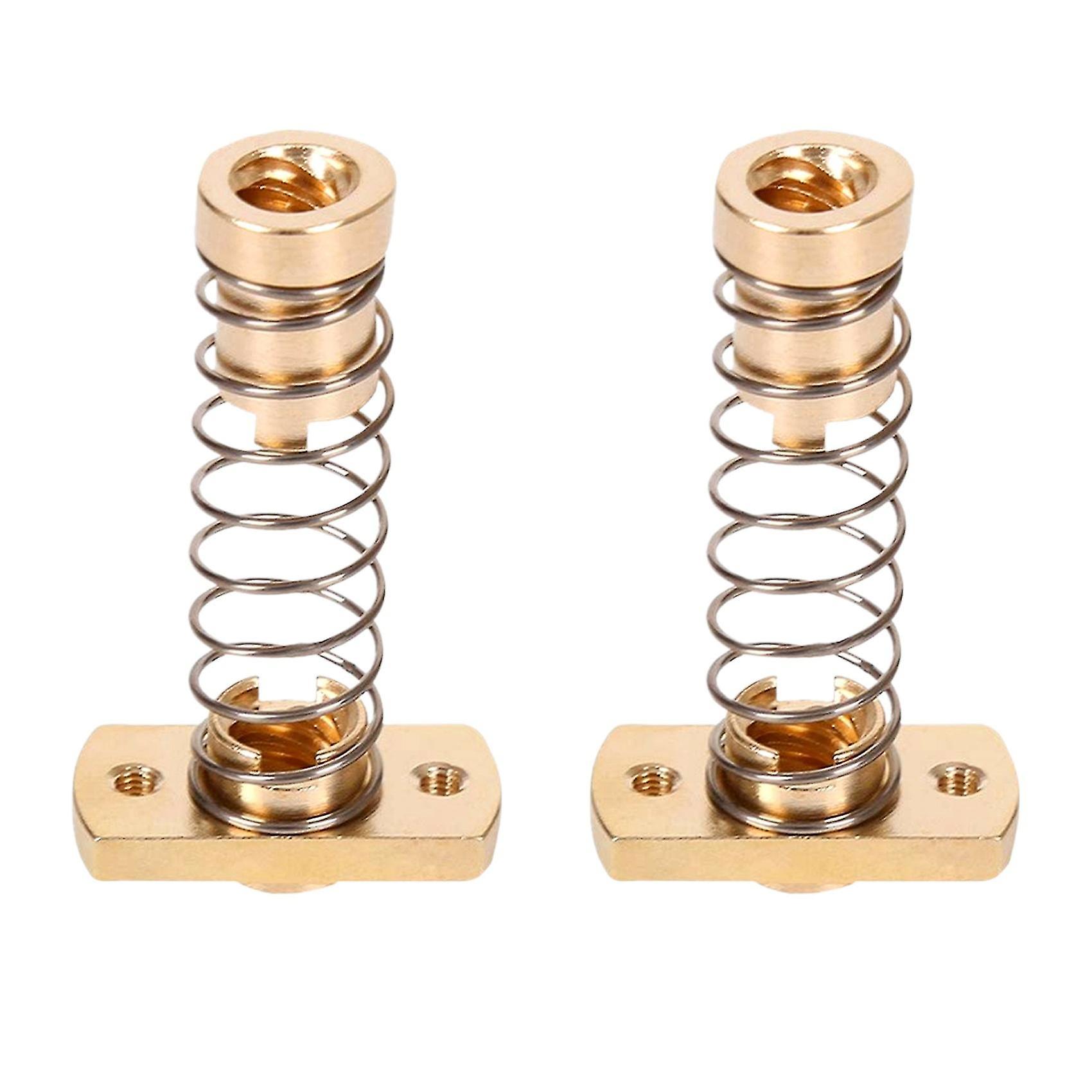 2 Sets Cr10 Z Axis T8 Anti Backlash Spring Loaded Nut Elimination Space Brass Nuts For Upgrade 3s 3