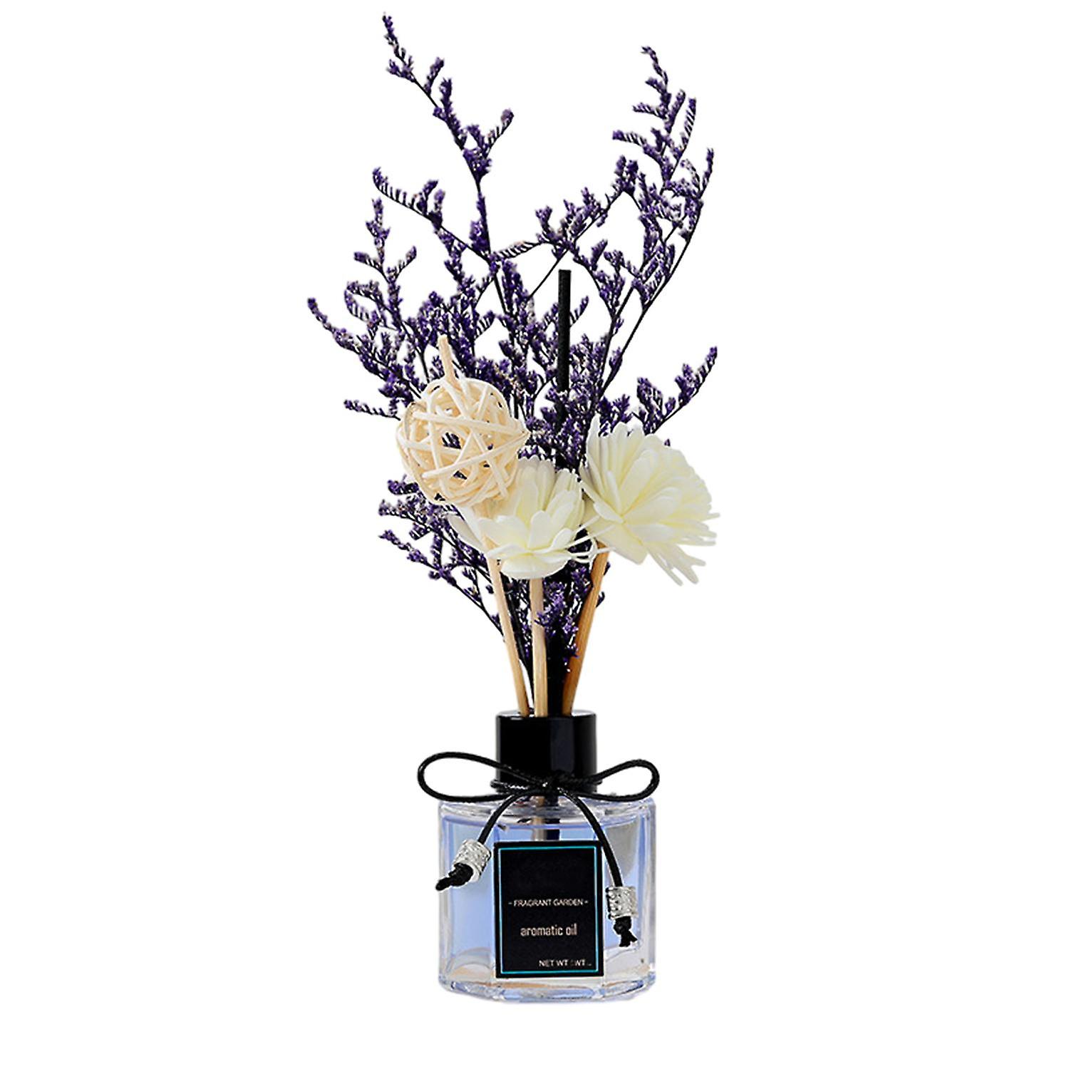 ZHOUBA 50ml Glass Diffuser Plant Rattan Deodorizing Odor Removal Dry Flower Flameless Aromatherapy