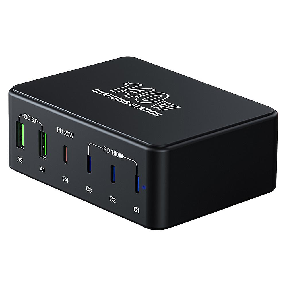 H118 140W Desktop Charger PD Fast Charging Station for Cell Phones, Laptops  Charger, 4 Type-C+2 USB- | Fruugo MY