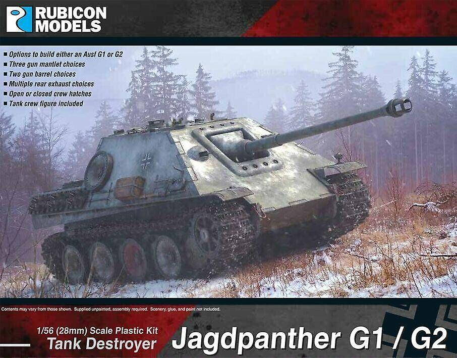 Rubicon RU-280064 Jagdpanther (G1 / G2) - 1:56 scale (28mm) Wargame Plastic Kit Historical Scale model