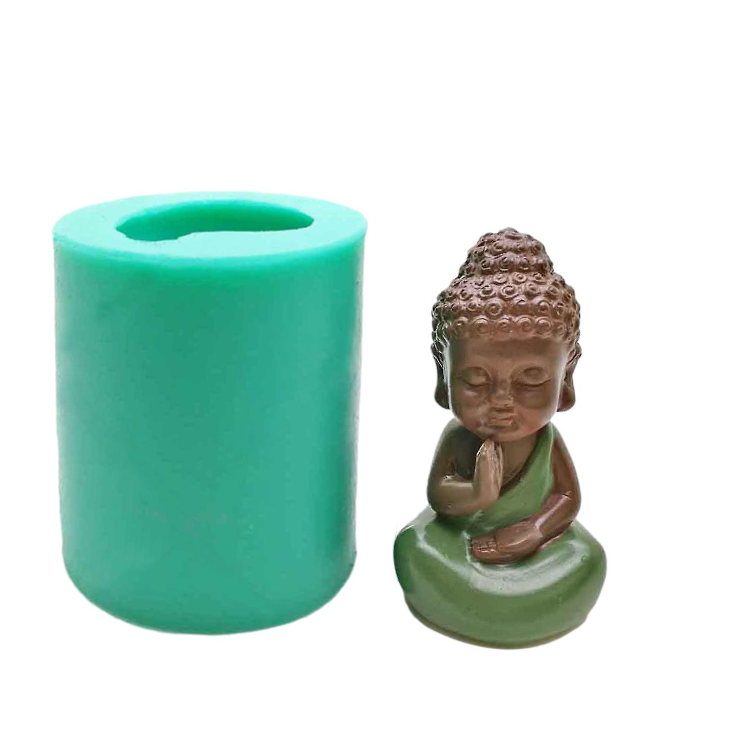 Fondant Mould 3D Buddha Shape Reusable High/Low Temperature Resistance Silicone Soap Candle Baking M