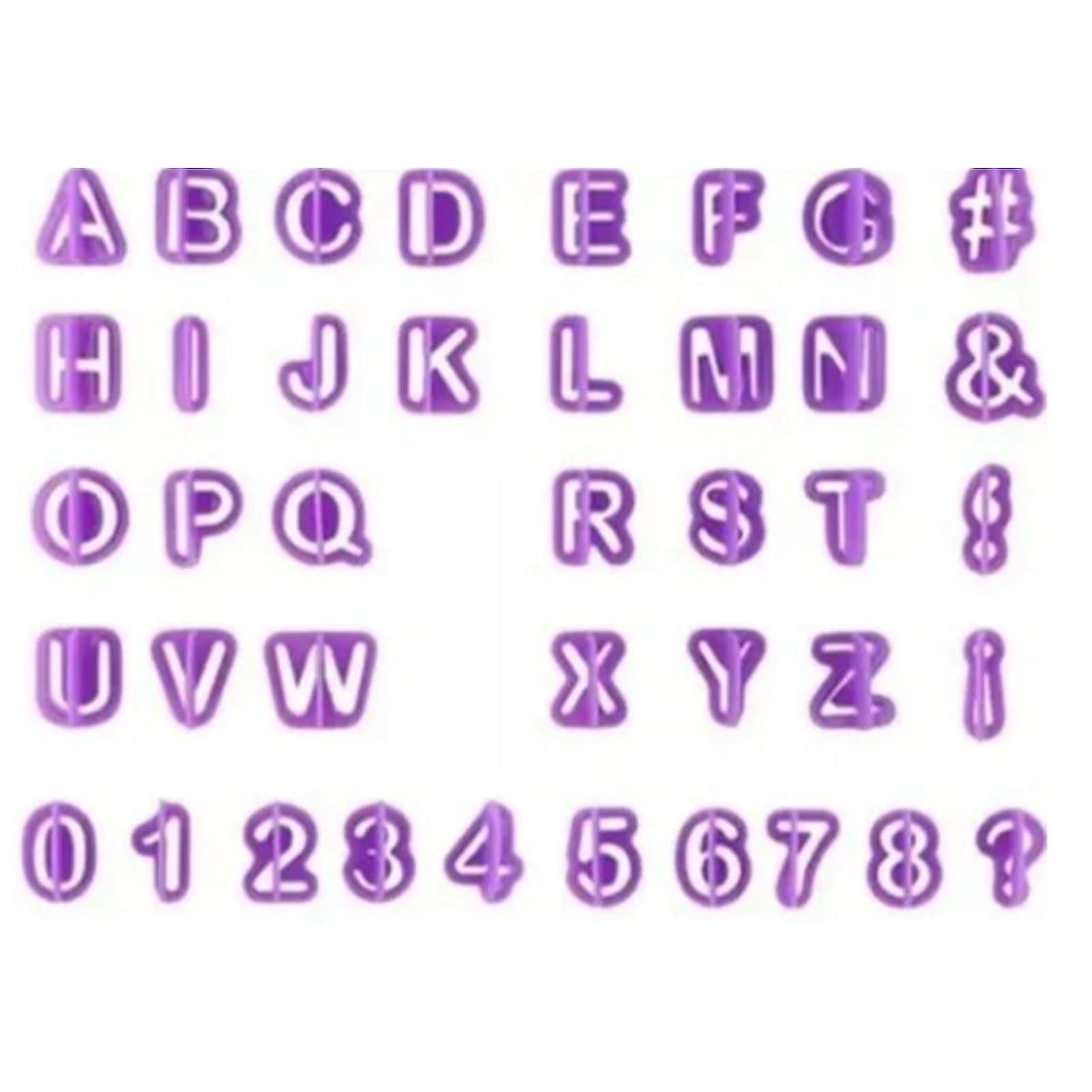 40pcs Numeral Alphabet Cake Stencils for Home Baking
