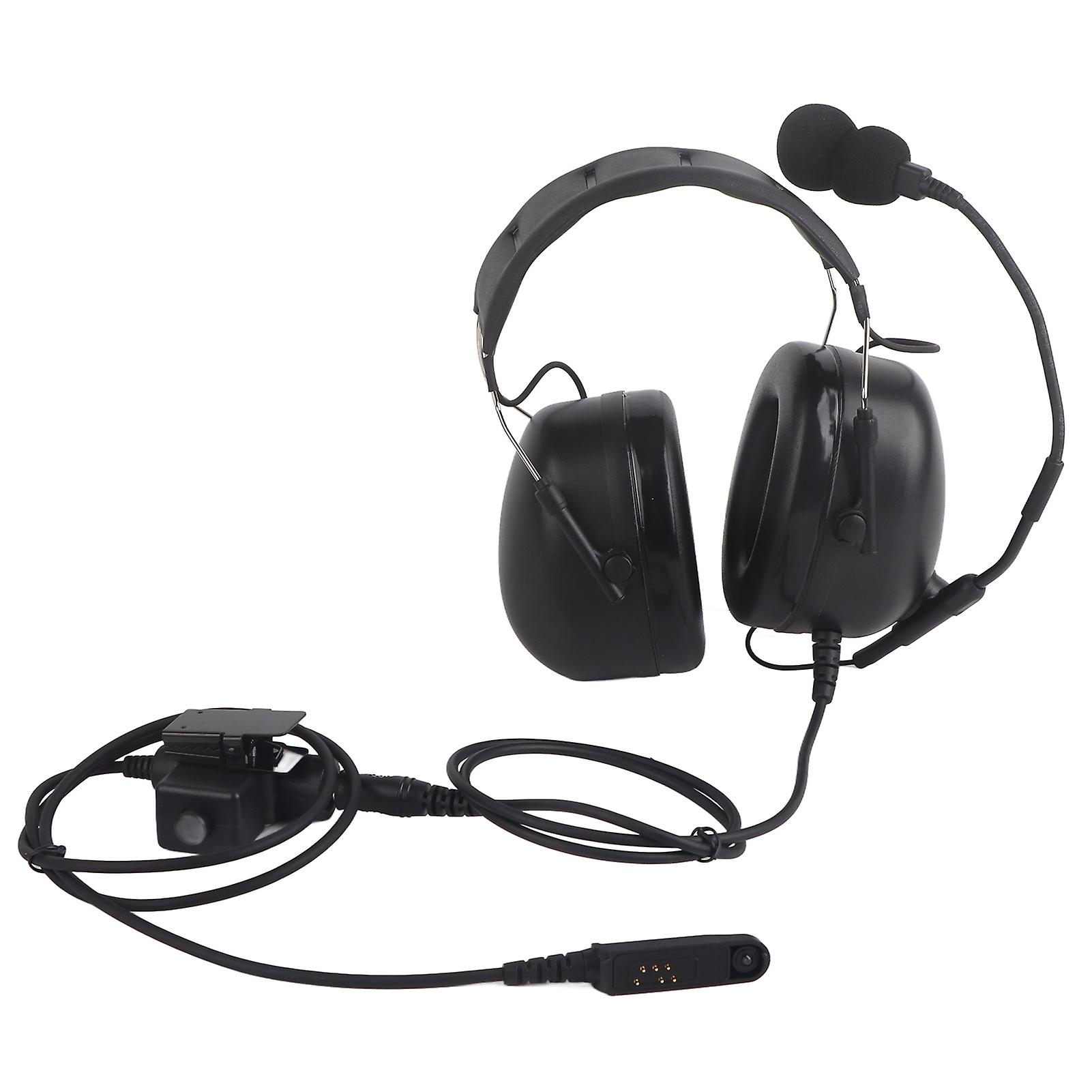 7.1mm Radio Headphone Industry Hearing Protection Ear Muffs with U94 PTT for Baofeng UV‑9R UV‑9R PLUS