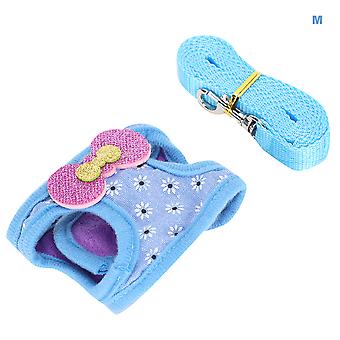 Adjustable Leash Harness Breathable Chest Strap Traction Vest for Rabbit Hamster Small Pet AnimalM