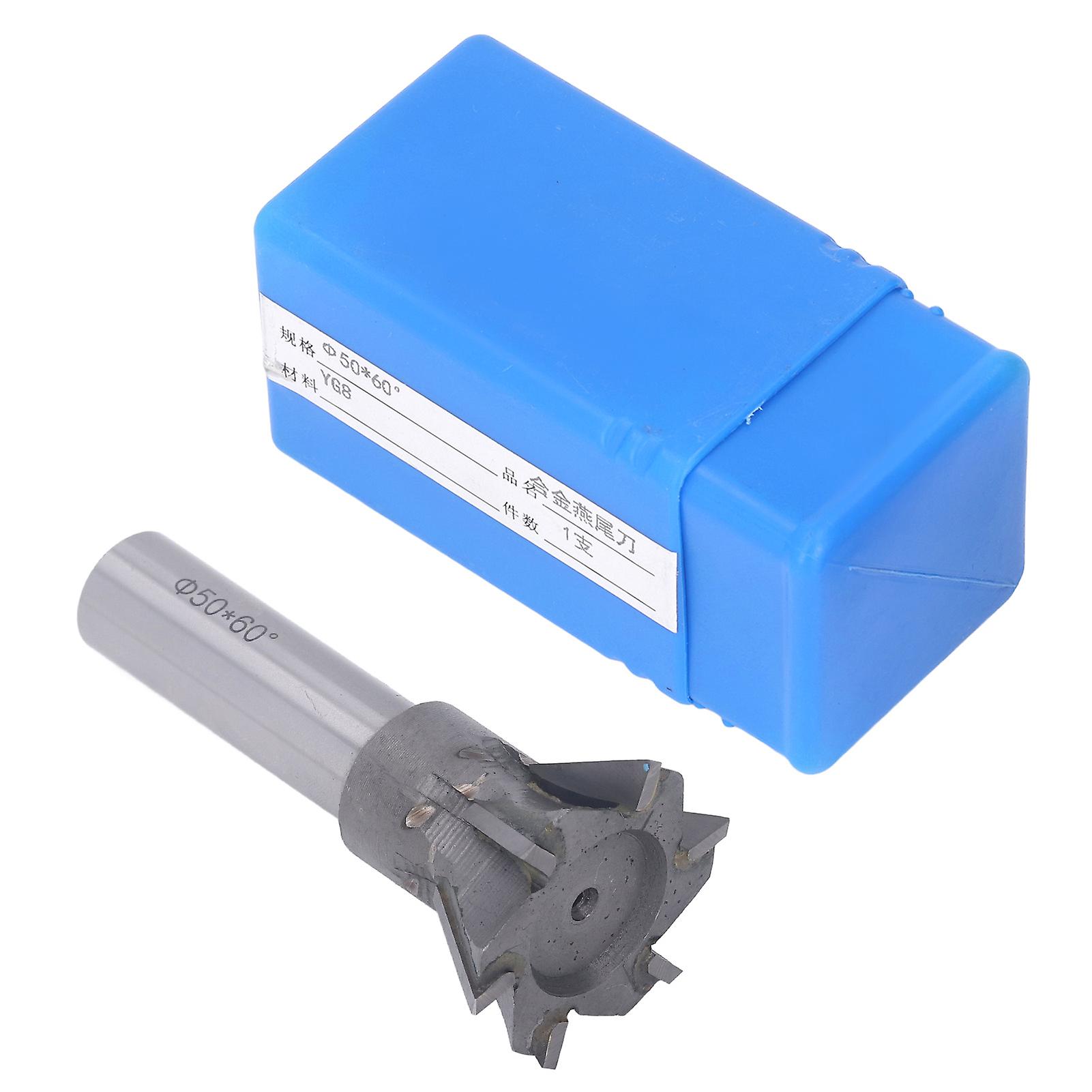 Hardened Cemented Carbide Dovetail Cutter, 6 Blades, Straight Shank, Milling Tool for Stainless Steel