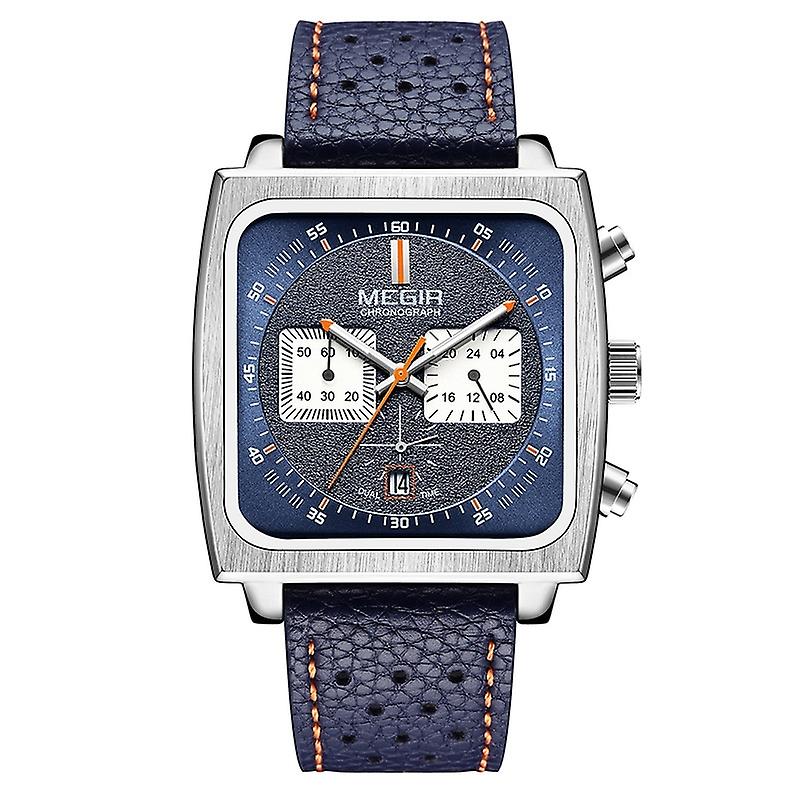 MEGIR 2182 Waterproof Luminous Square Quartz Watch