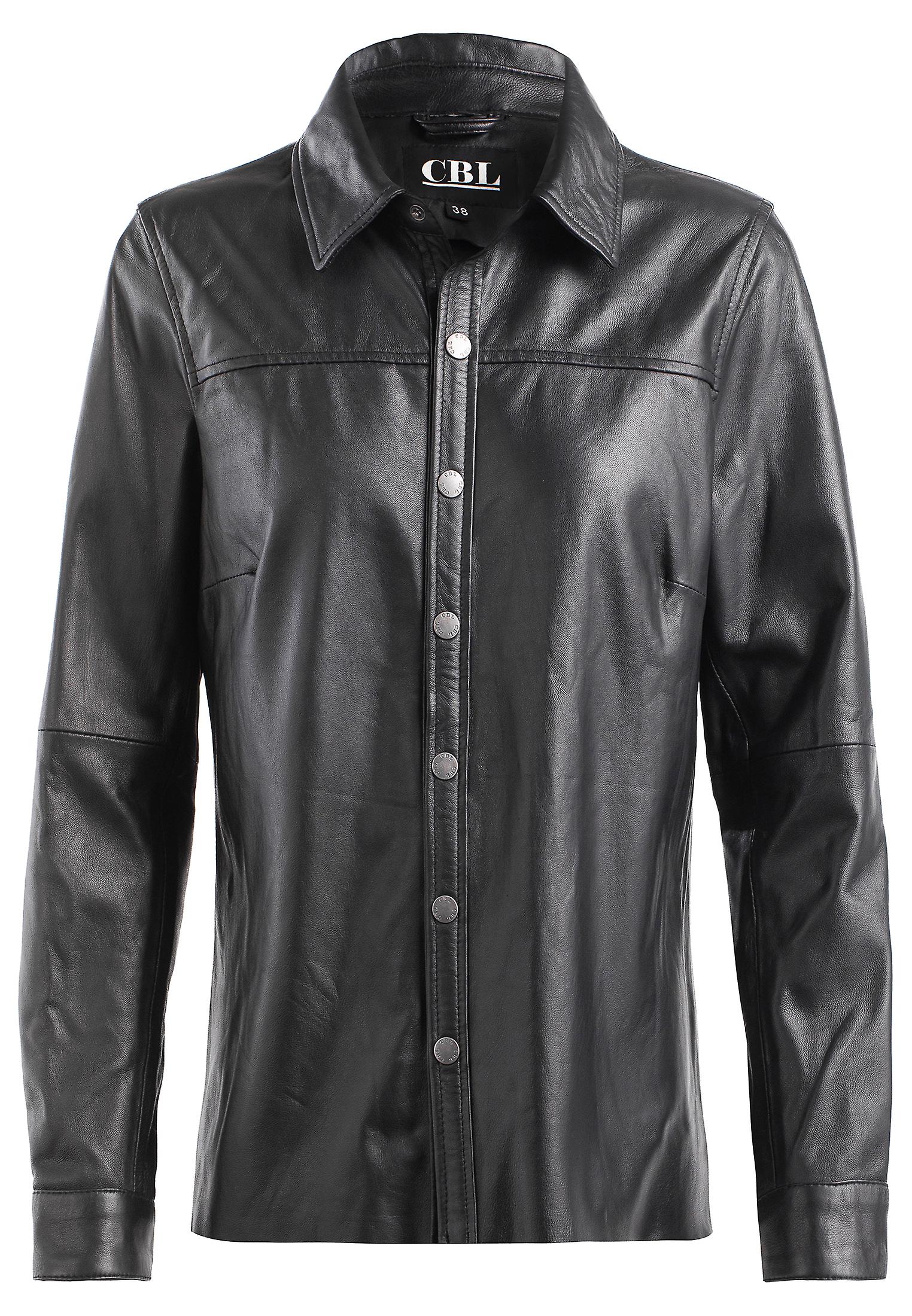 Women's leather jacket made of genuine leather in a classic design