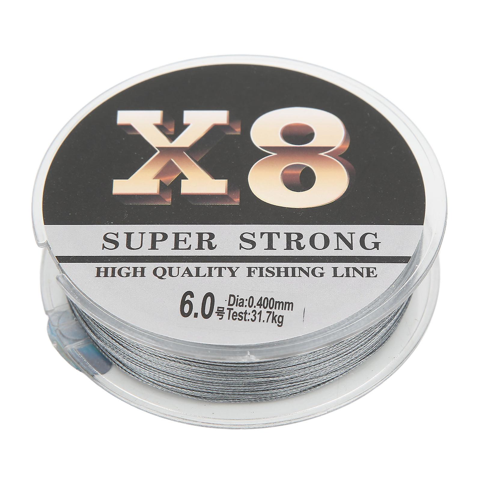 100m Braided Fishing Line Abrasion Resistant Strong Pulling Force for Pond Reservoir Size 6 (0.4mm, 31.7kg)