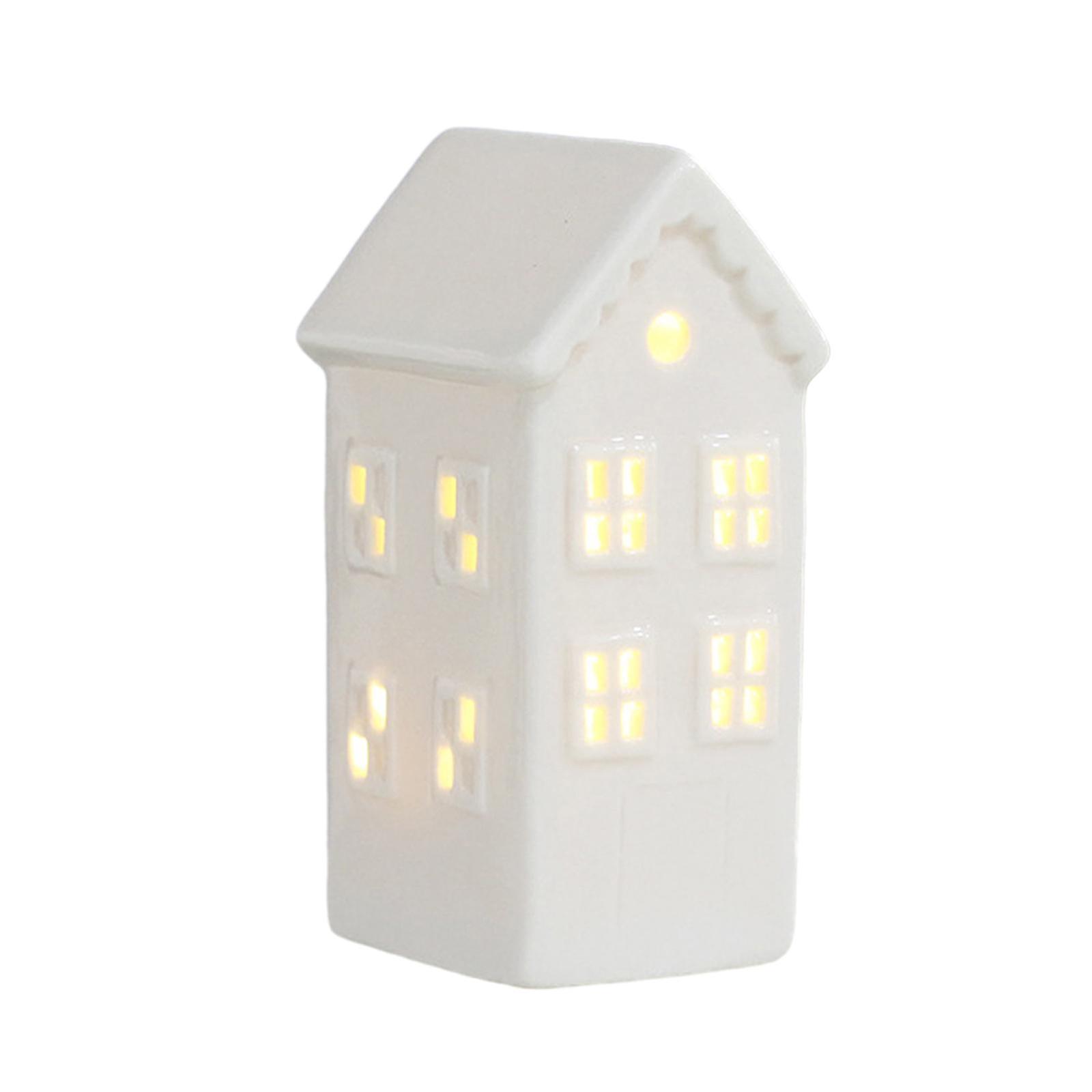 LED νυχτερινό φως Xmas Village House για NightStand Καφετέρια Τζάκι στυλ Α