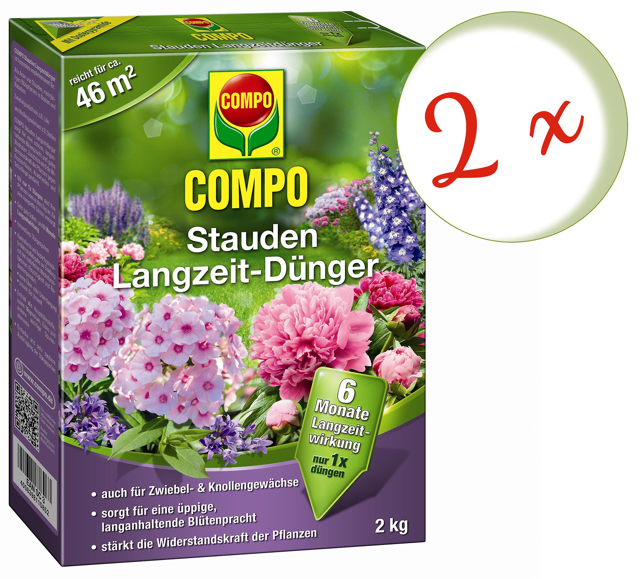 2 x COMPO çok yıllık yavaş salınımlı gübre, 2 kg