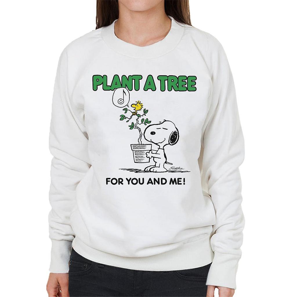Peanuts Snoopy Plant A Tree Women's Sweatshirt