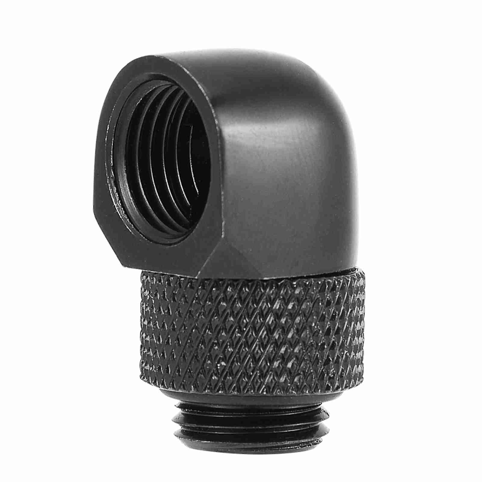 90 Degree PC Water Cooling Elbow Fitting G1/4 Thread Two Touch Barb Connector for Tube Black Durable Cooling System Accessory