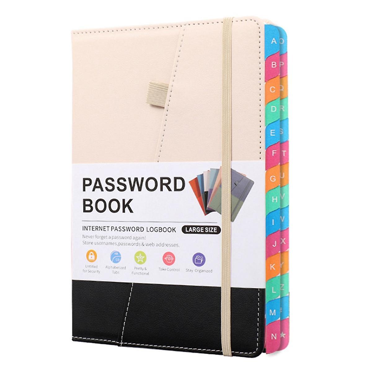 Libro Password Keeper con schede alfabetiche colorate e due segnalibri, per anziani 8,4X5,9 pollici, in