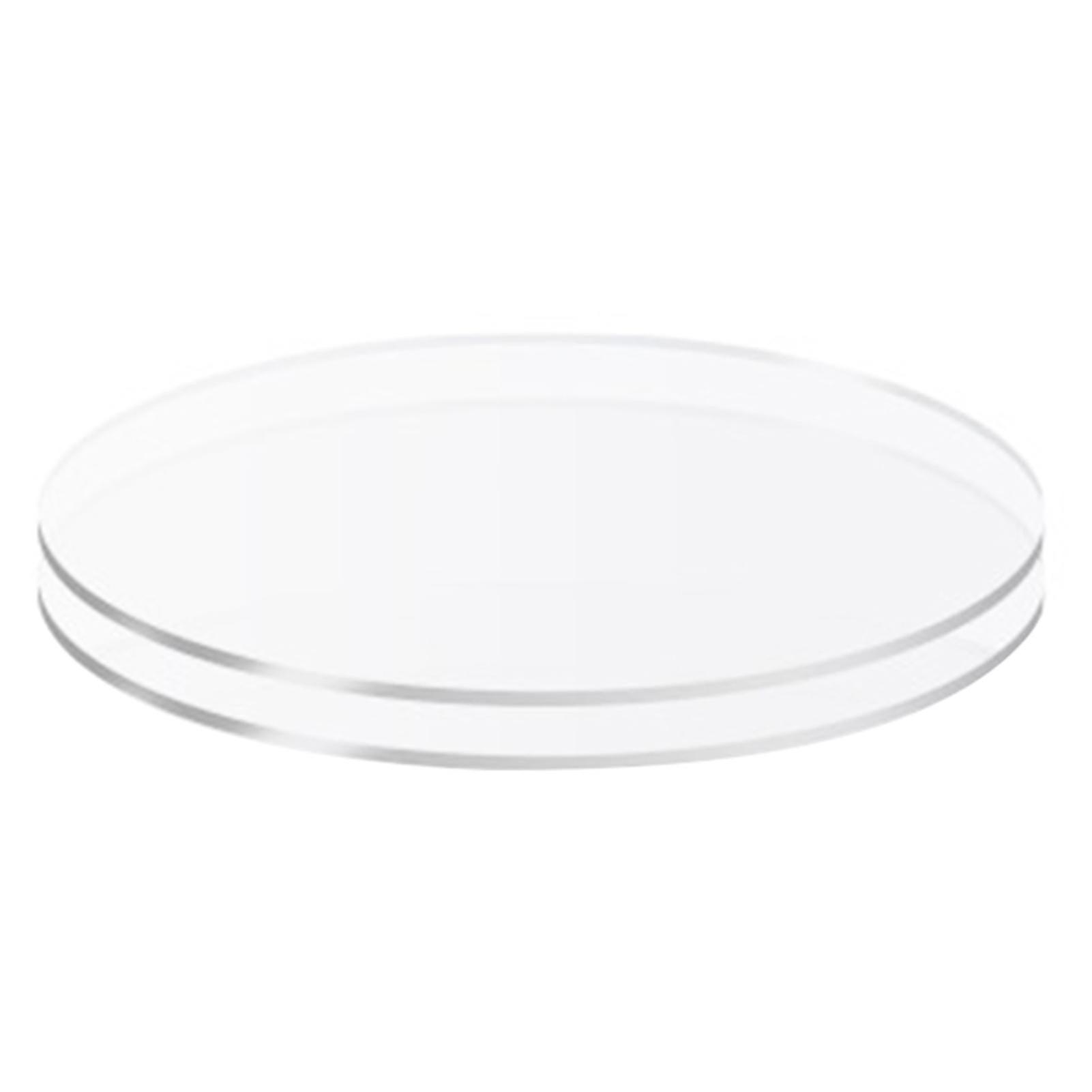 2Pcs Acrylic Cake Plates Non-Sticky Durable Versatile Transparent Round Buttercream Cake Discs for Cake Serving Tianyuhe