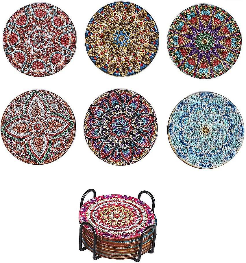 6 pieces of diamond art signs with support, diamond paint hutes, DIY mandala lords