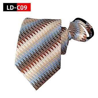 Zipper Tie Men Bridegroom Wedding Tie Lazy Pre-Tie Ties Stripes 8cm Hot Sell Style Zipper Necktie for Men Women Whole