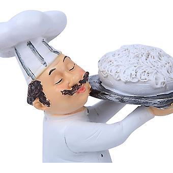 Statuetta Chef Francese In Resina – Decorazione Per Cucina, Ristorante E Bar – 14x23 Cm