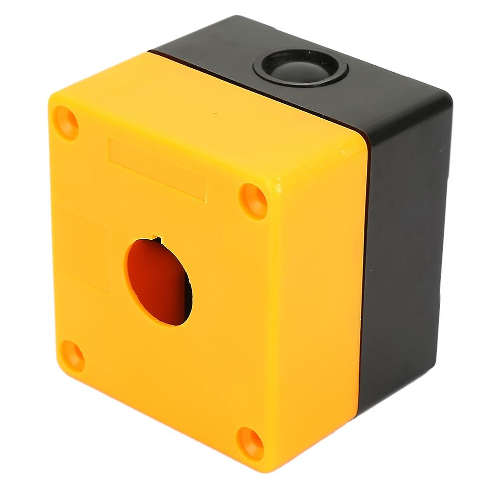 BX1 22 מ"מ חור אחד כפתור כפתור בקרת מתג מגן מארז תיבת מגן עמיד למים צהוב