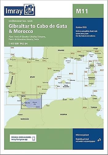 M11 מאת Imray ספר מתקפל או ספר תרשימים