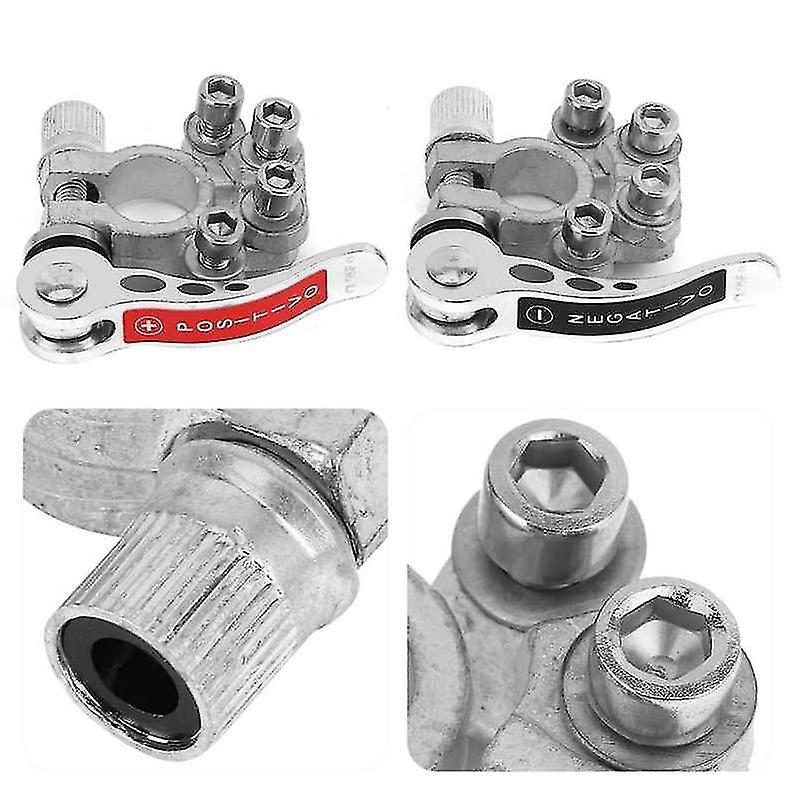 2pcs Terminal Quick Release Disconnect With Hex Wrench Positive Negative For Sae/jis Type A Posts