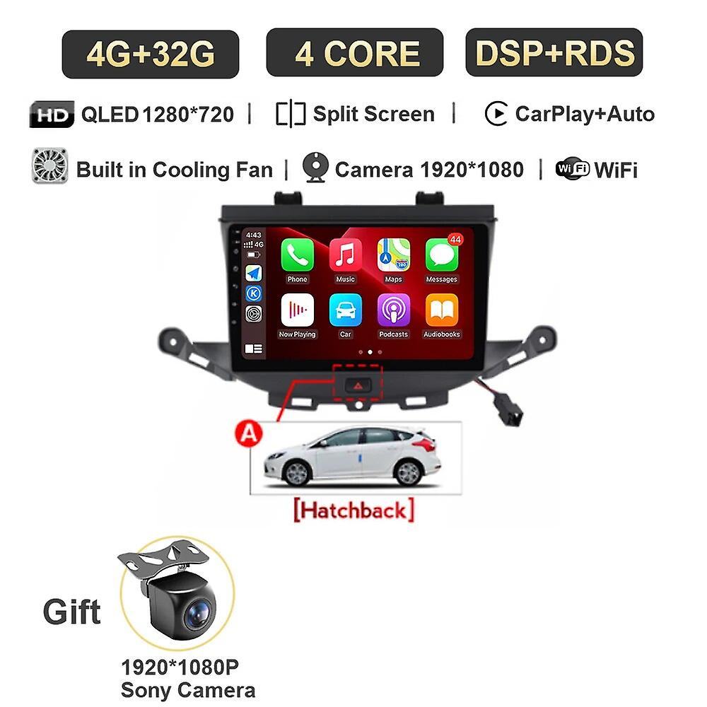 9" Car Radio Carplay Android 13 For Opel Astra K 2016 - 2020 For Buick Verano Navigation Video Multimedia Player Monitor Gps Dsp