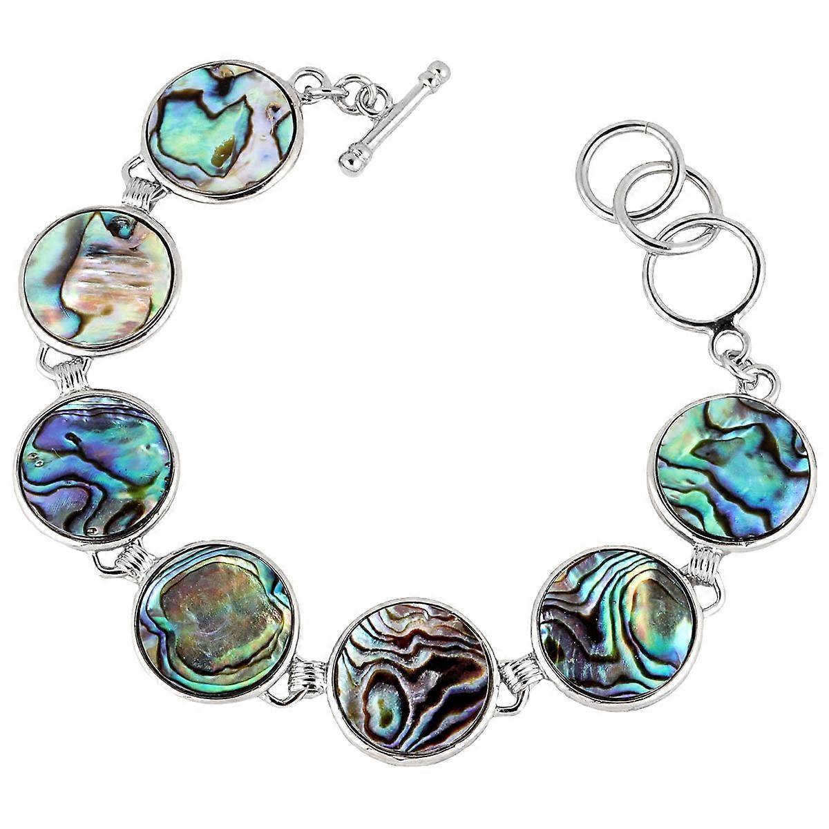 Bracelet-Round Shell Elegance-Minimalist Vogue-Triple Loop Accent