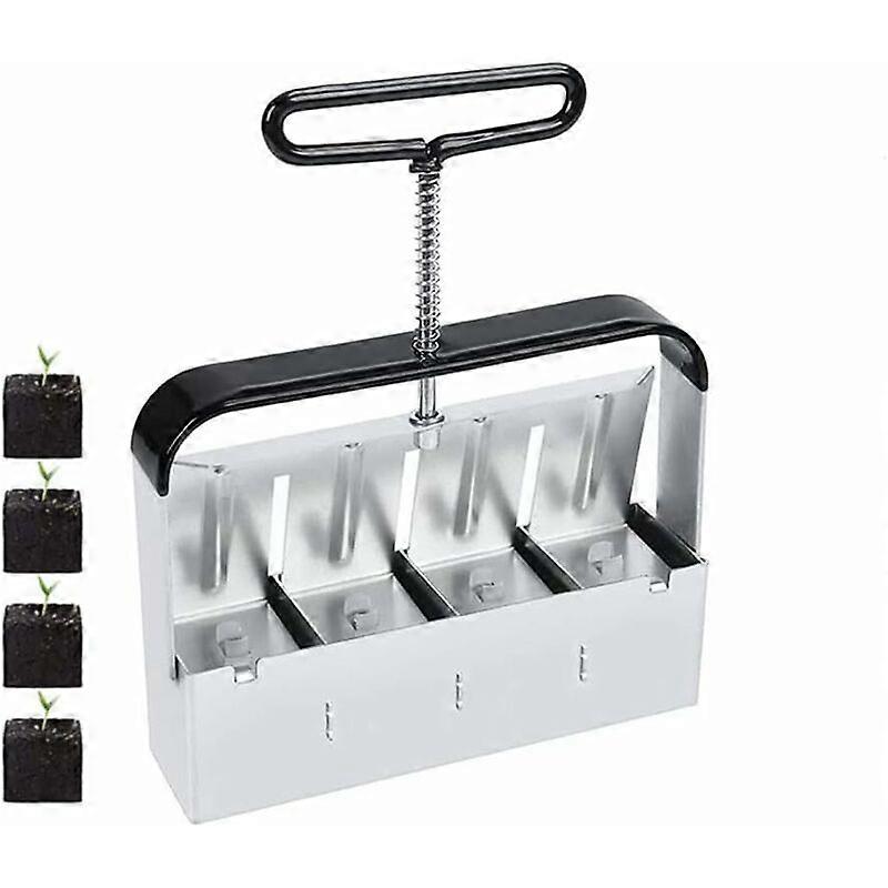Manual Soil Blocking Tool, Gardening Tool, 2 Inch Soil Blocker, with Non-Slip Handle, Soil Block Press for Seedling, Comfortable for Planting, Transpl