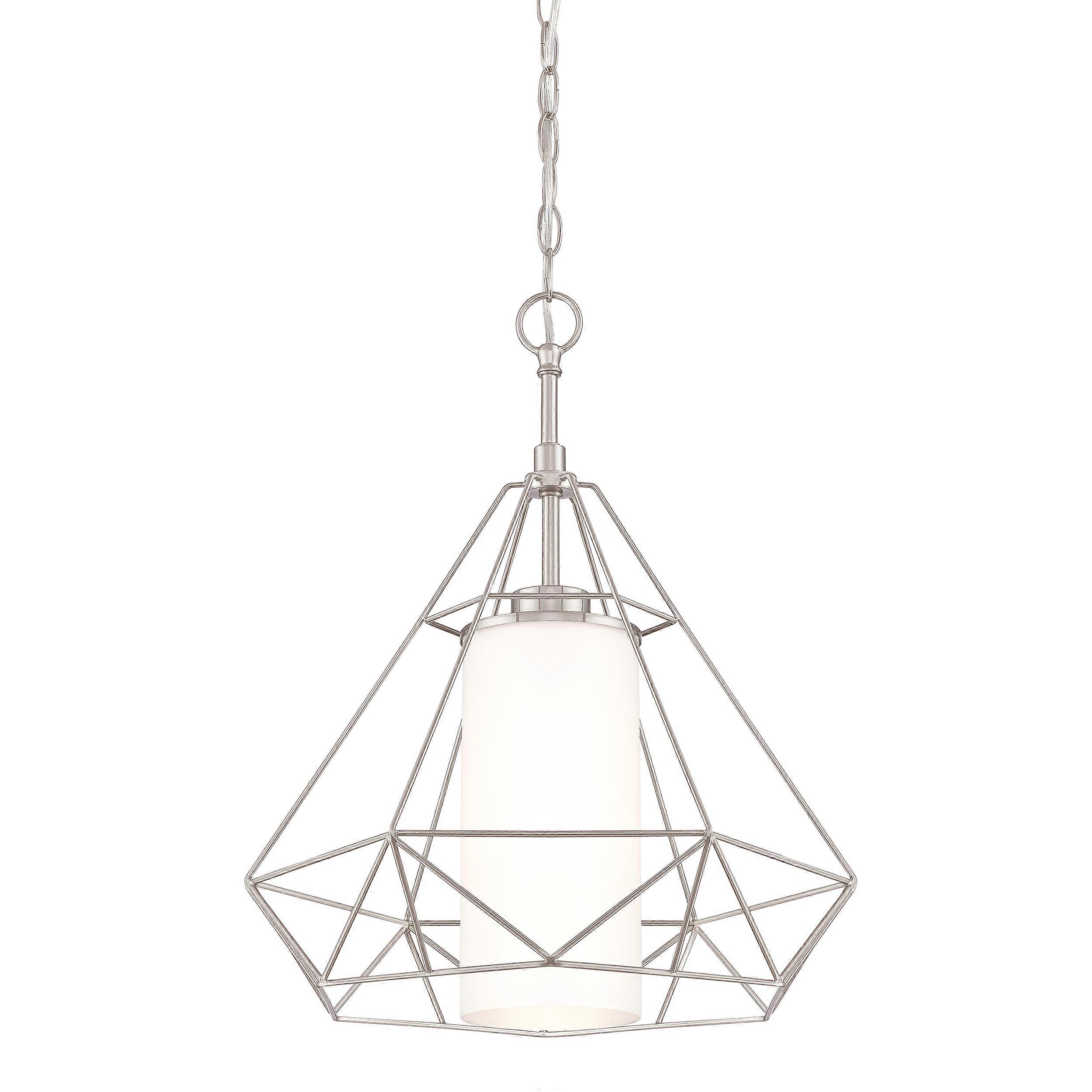 Art Deco pendant light brushed nickel