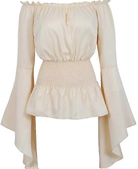 Keskiaikainen paita olkapäältä pitkähihainen naisten renessanssin keskiaikainen paita