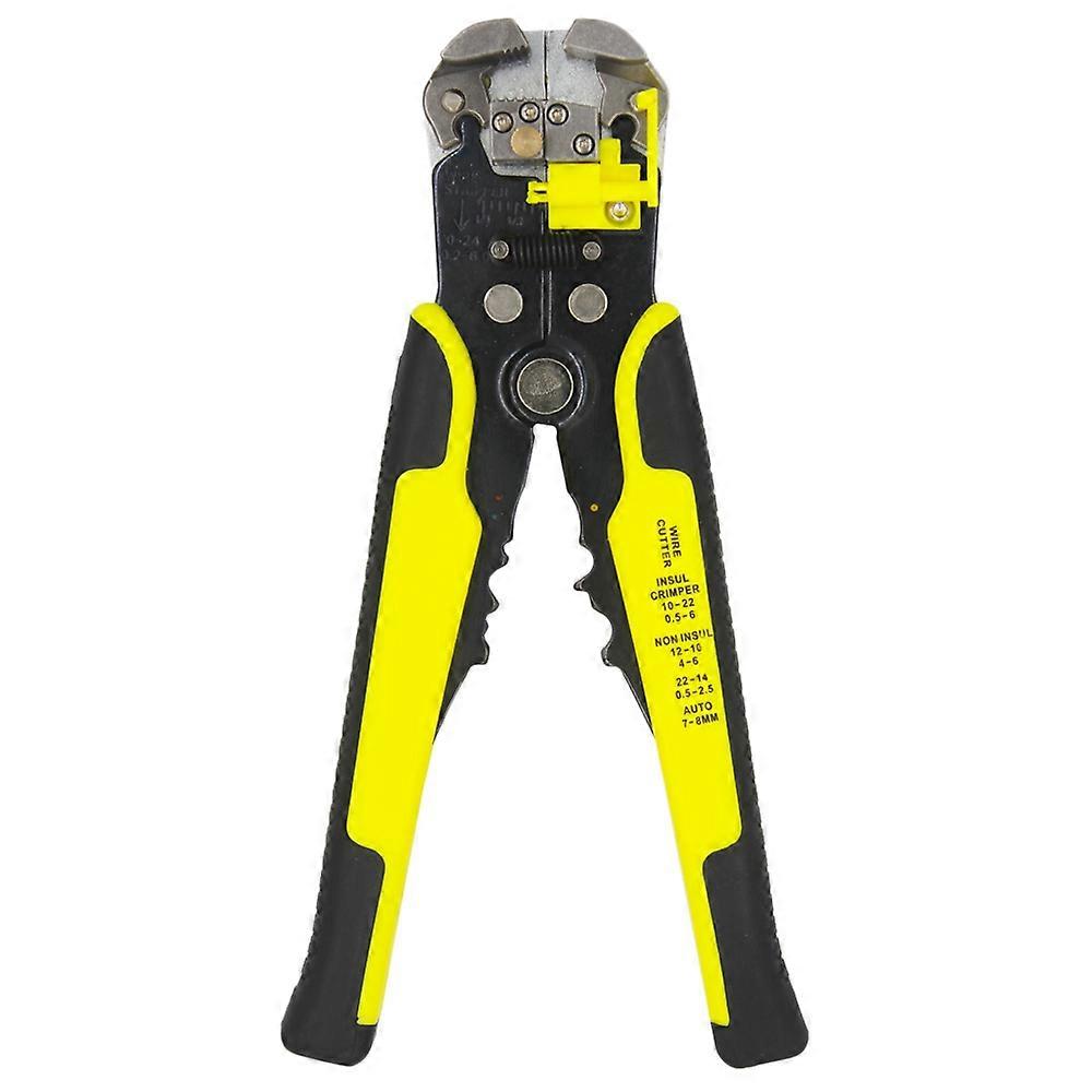 Stripping Multi-Function Pliers, Used for Cable Cutting, High Precision Automatic Hand Tools(Yellow)