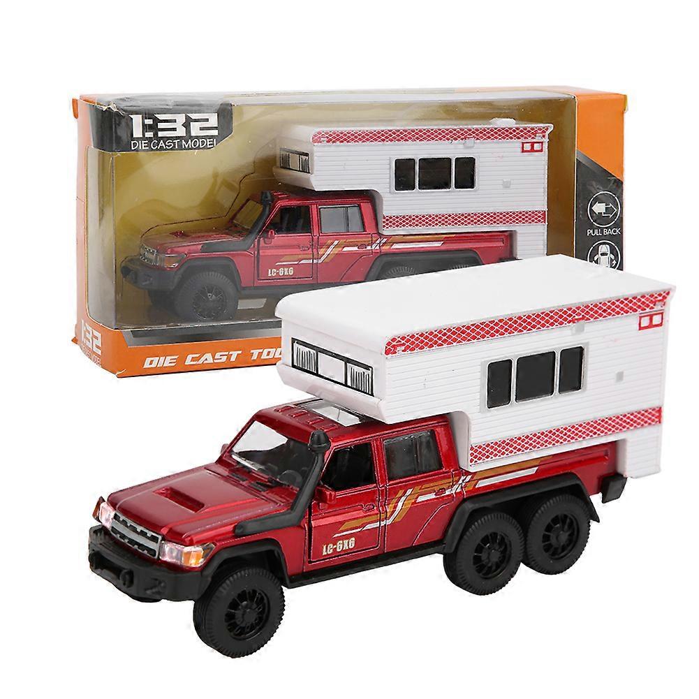 1:32 Simulation Multi Function Sound Light Pull Back Car Toy Travel Car Model Kid Collection Toy(red )