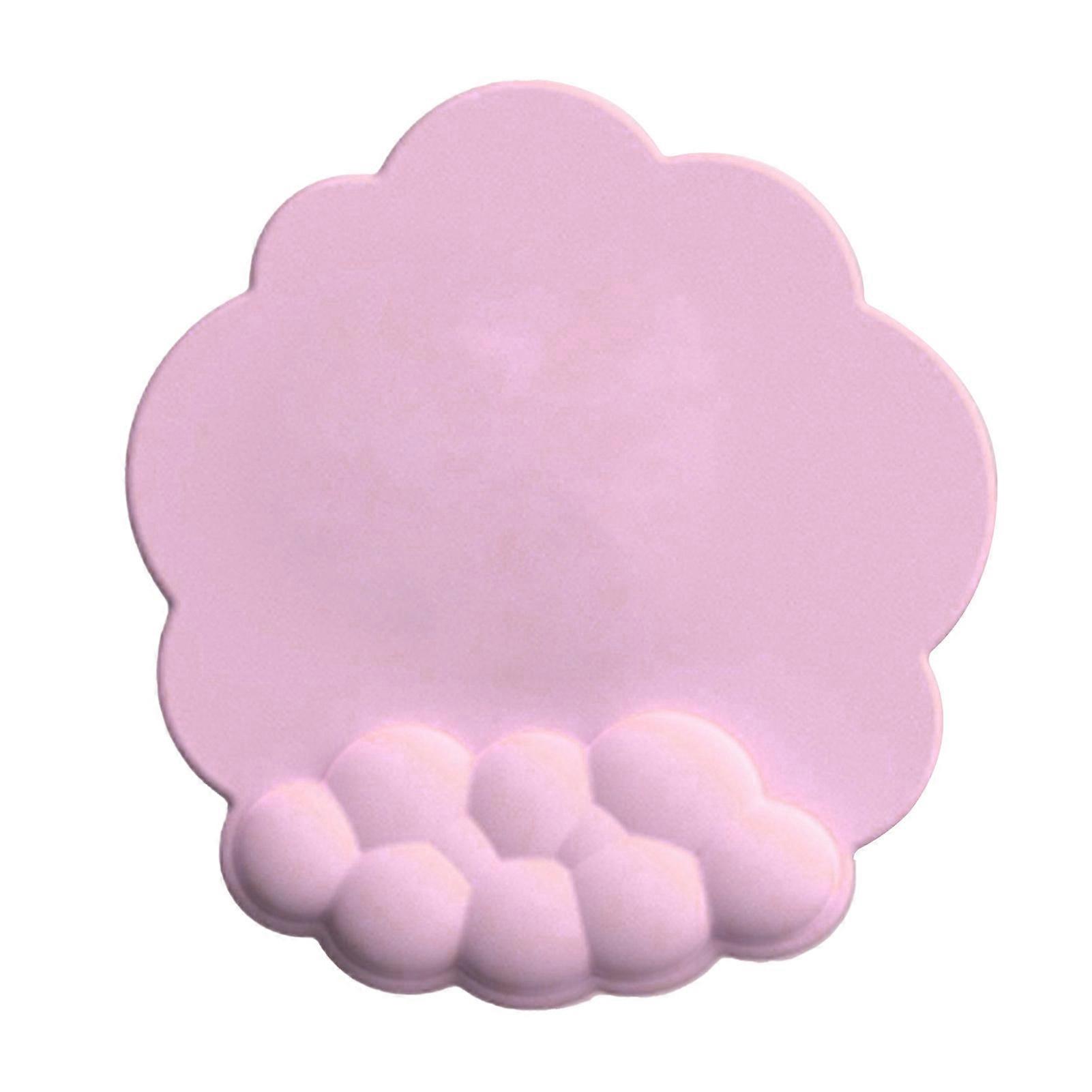 Cloud Mouse Pad Wrist Support Memory Foam Prevent Sliding Ergonomic Palm Rest for Computer Laptop PC Gaming Pink