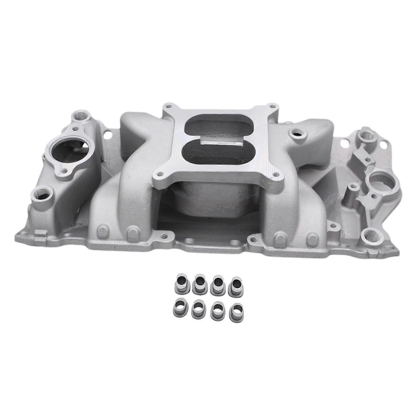 Luftgap Insugningsrörsenhet Dubbelplan för Chevy Small Block Sbc