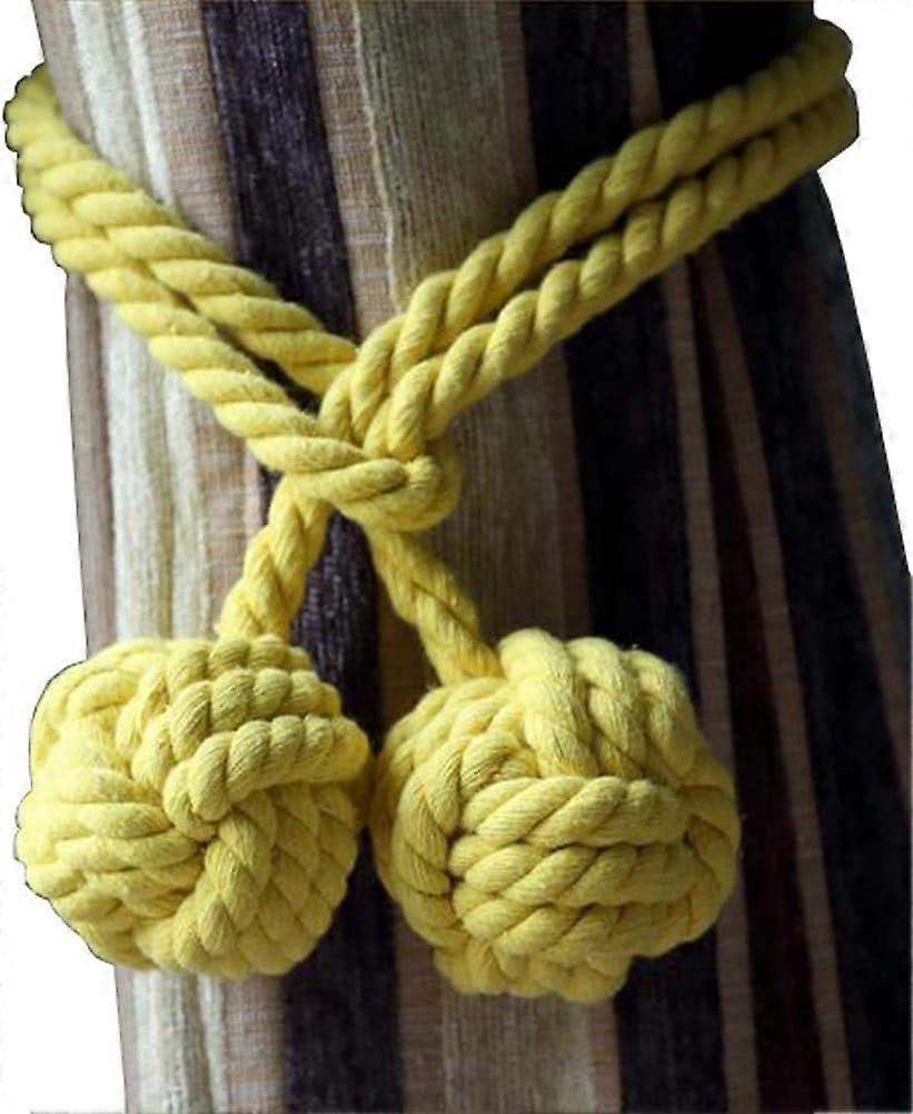 Tizzy Black Temptation A Pair of Curtain Tiebacks Curtain Tiebacks, Yellow