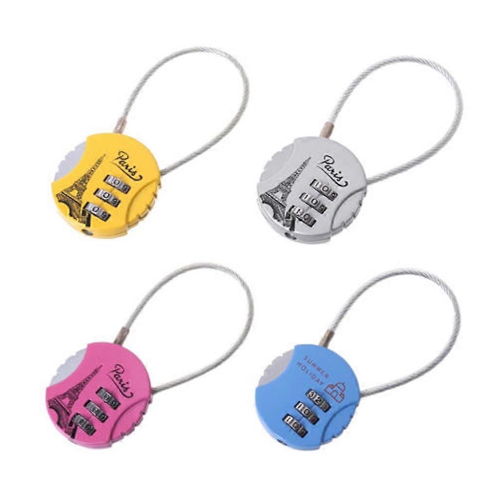 Travel Padlock Mini 3 Digit Password Locks Locker Anti-theft Locks Rustproof