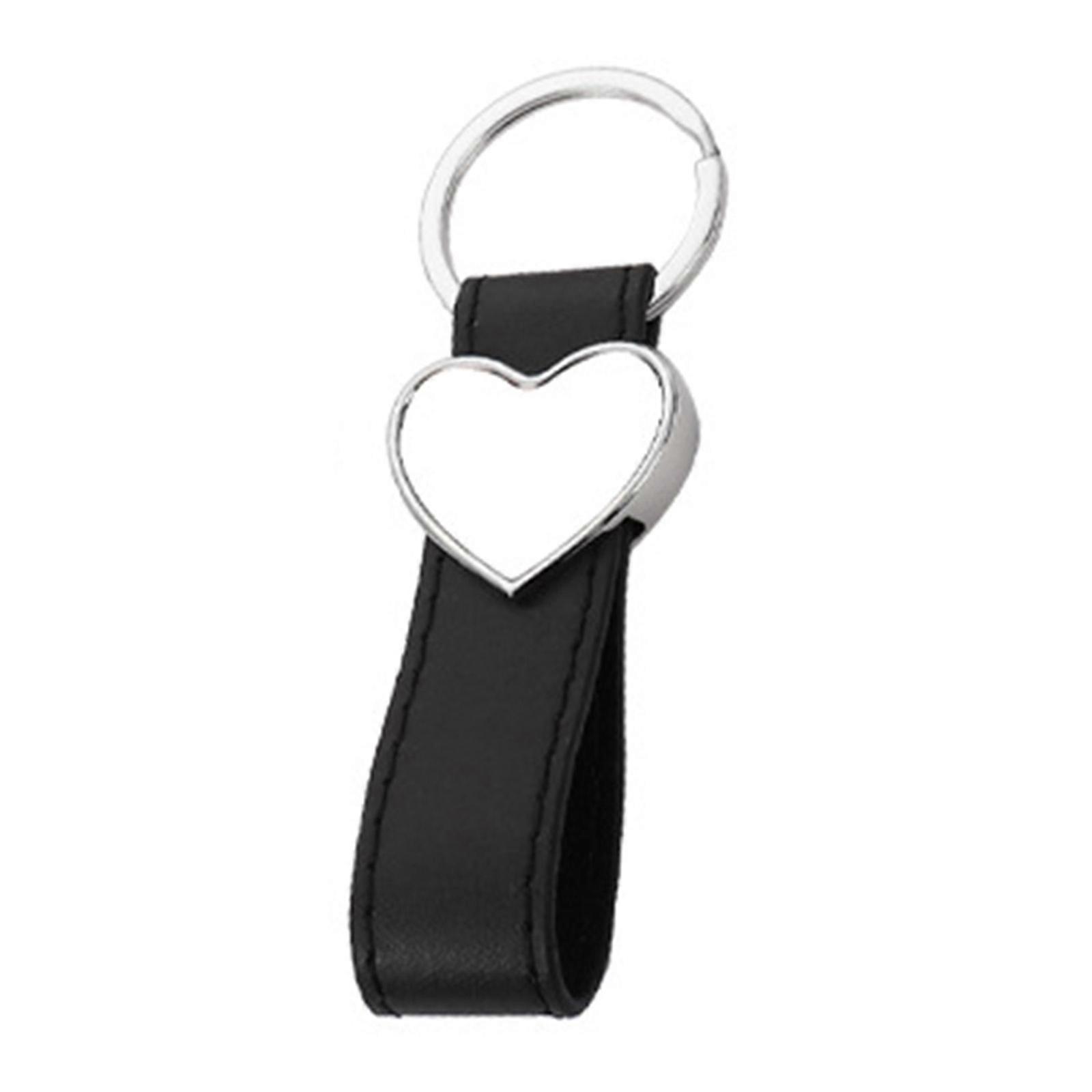 Keychain Pendant with Heat Transfer Blanks with Keyring for DIY Crafts Ornament